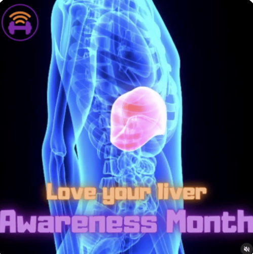 black background with an xray of o human. the title for this post is ¨ love your liver awareness month¨