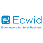 Ecwid Logo and strapline "E-commerce for small Business"