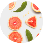 Grapefruit slices and grapefruit seeds for gut cleansing
