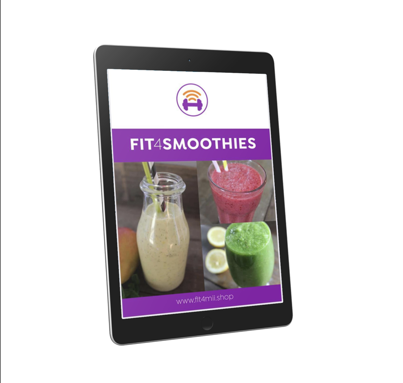 Fit4Smoothies protein Juicing and Smoothie Recipe Book on a tablet