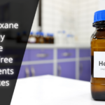 Cover Image for blog: "What is Hexane and why Choose Hexane-Free Supplements and Shakes". Showing an image of a lab and a bottle with the word " Hexane" on the label